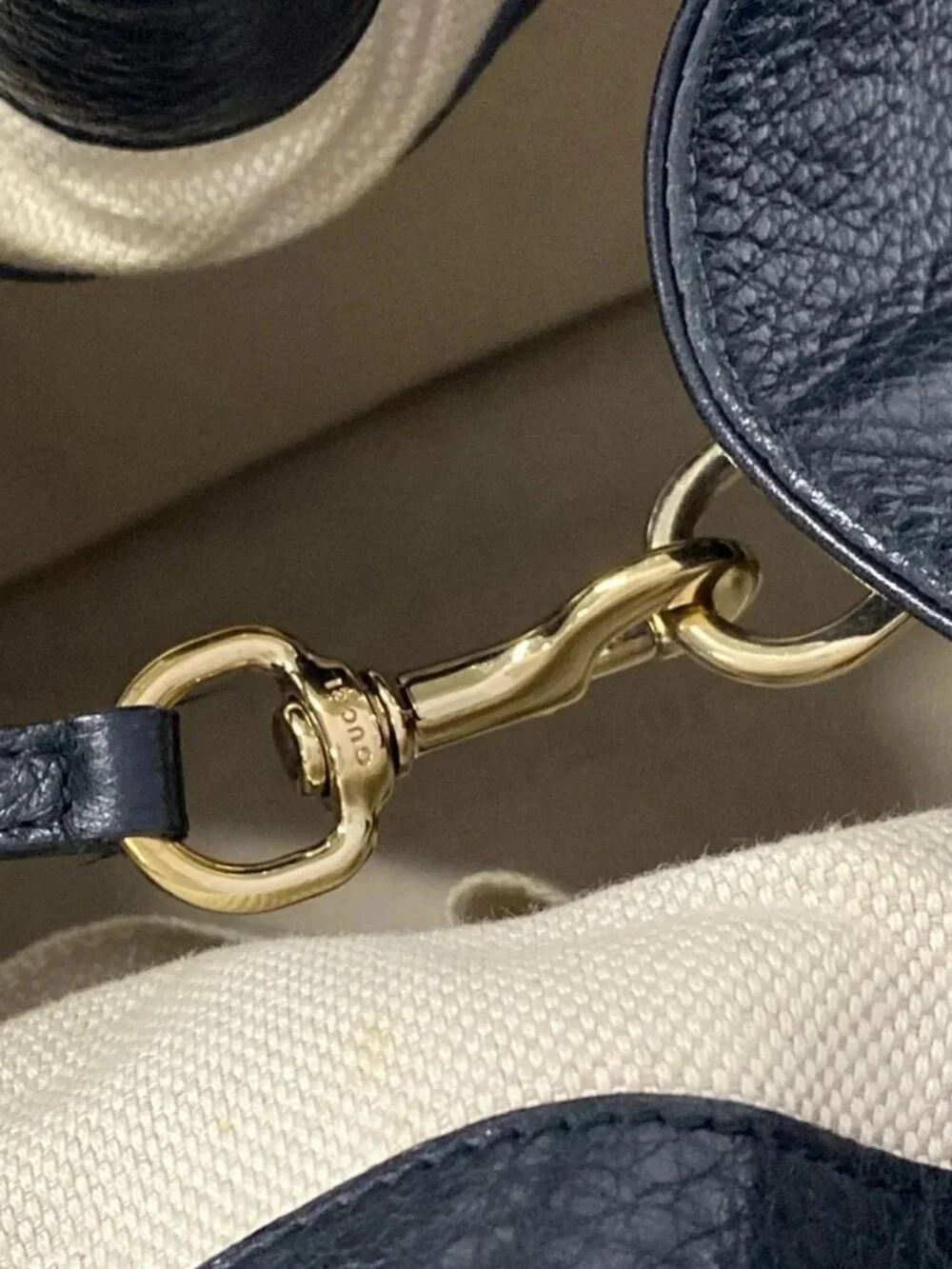 GUCCI Soho Cellarius 282309 Black Leather Tote Bag